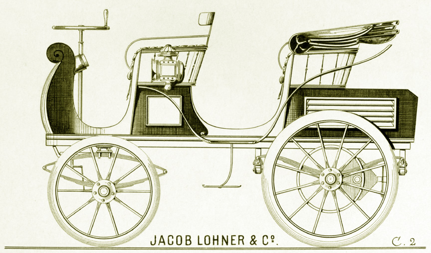 Egger-Lohner C.2 Phaeton conçu par F. Porsche et appelé P1 comme le premier modèle de véhicule Porsche